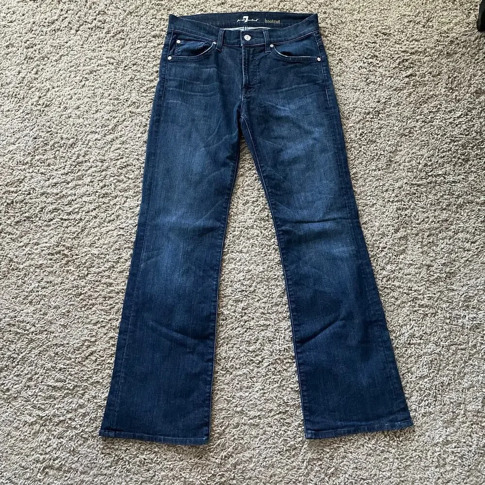 7 for all Mankind Bootcut Dark Wash jeans size 31 y2k midrise